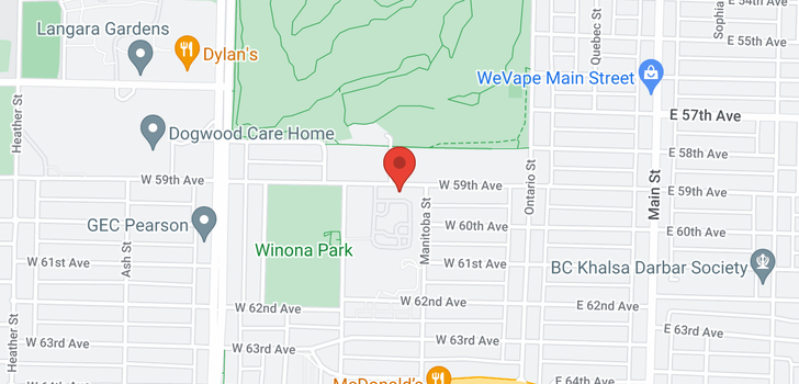 map of 248 W 59TH AVENUE